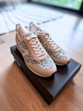 Rag & Bone Retro Runner Bounce Sneakers Women’s 37.5 Grey Mesh Leather Shoes